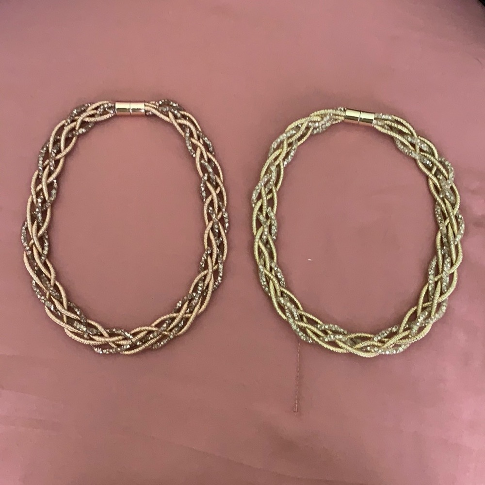 Gold and Rose gold necklace set
